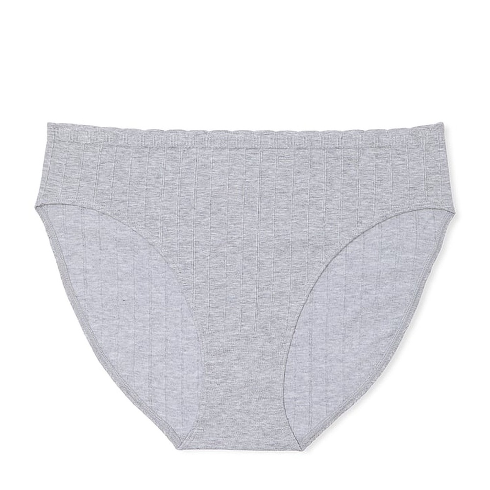 Victoria's Secret Stretch Cotton Rib Brief Panty Heather Gray XL NEW - Picture 2 of 5